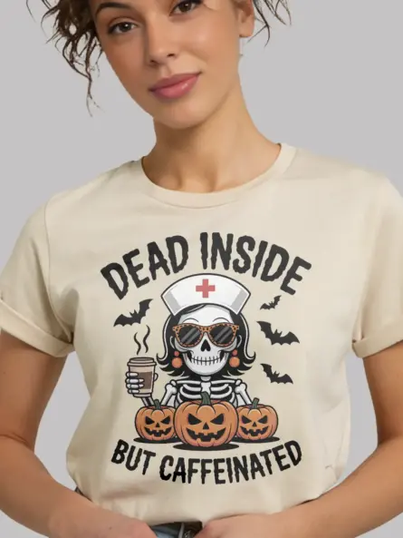 Nurse Halloween Shirt Funny – Spooky Coffee Tee for Night Shift Nurses - Image 9