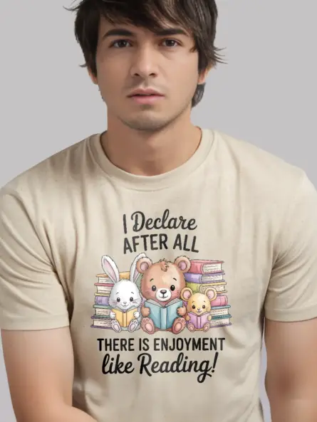Adorable Reading Kids T-Shirt – Animal Book Lover Tee Gift - Image 9
