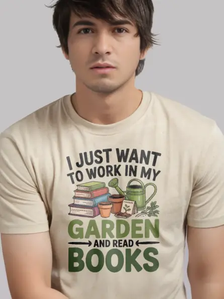 Cozy Garden and Reading T-Shirt – Perfect Gift for Bookish Gardeners - Image 9