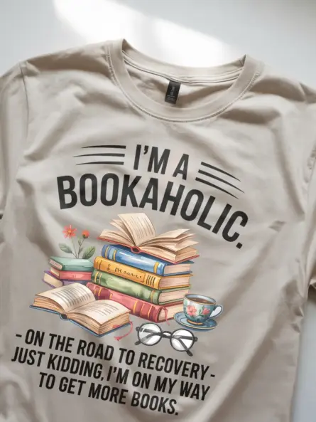 Funny Bookaholic T-Shirt – Cozy Gift for Book Lovers with Humor - Image 8