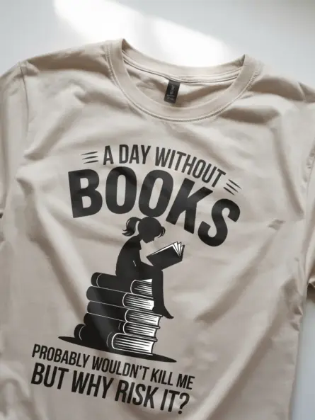 Bold Book Lover Shirt – Funny Reading Quote Tee for Girls - Image 8