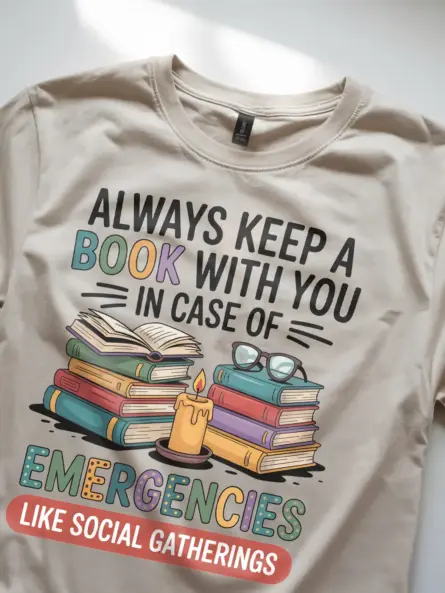 Funny Book Lover TShirt – Perfect for Social Introverts - Image 8