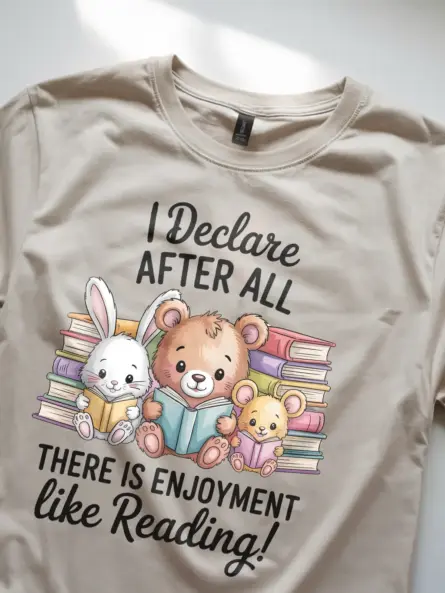 Adorable Reading Kids T-Shirt – Animal Book Lover Tee Gift - Image 8