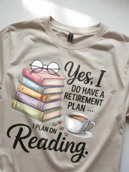 Cozy Retired Book Lover T-Shirt – Funny Reading Gift for Seniors - Image 8