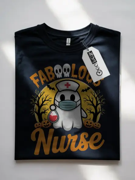 Faboolous Halloween Nurse Shirt – Cute Ghost Tee for Nurses - Image 7