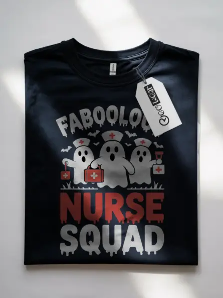Faboolous Nurse Squad Funny Halloween Nurse T-Shirt for 2025 - Image 7