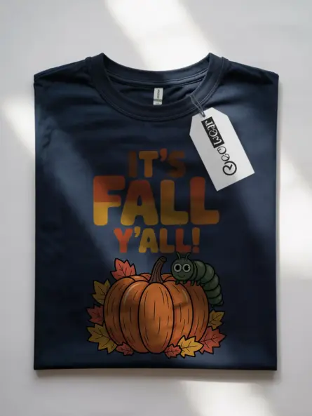 Adorable Cute Fall Teacher T-Shirt – Pumpkin & Caterpillar Design - Image 7