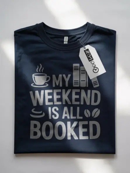 Weekend Book Lover Shirt – Bold Minimalist Tee for Readers - Image 7