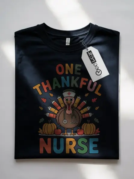 One Thankful Nurse Shirt – Adorable Fall Nurse Appreciation Tee - Image 7