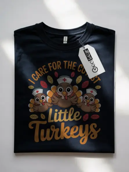 Adorable Cute Nurse Thanksgiving Shirt – Fun Turkey Design for Women - Image 10