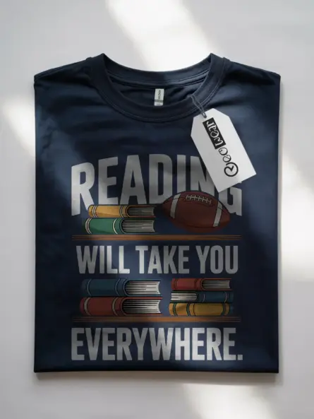 Motivational Student Athlete Reading Shirt – Bold Back to School Tee - Image 7