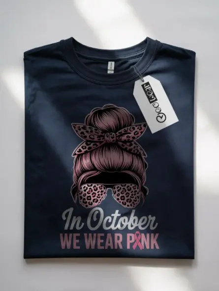 Bold In October We Wear Pink Shirt – Trendy Breast Cancer Tee - Image 7