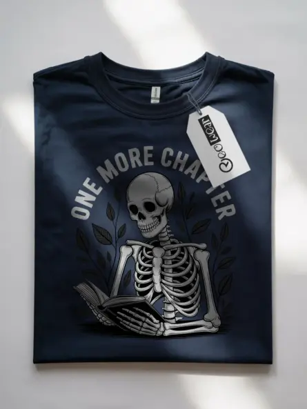 One More Chapter Shirt – Gothic Book Lover Tee for Night Readers - Image 7