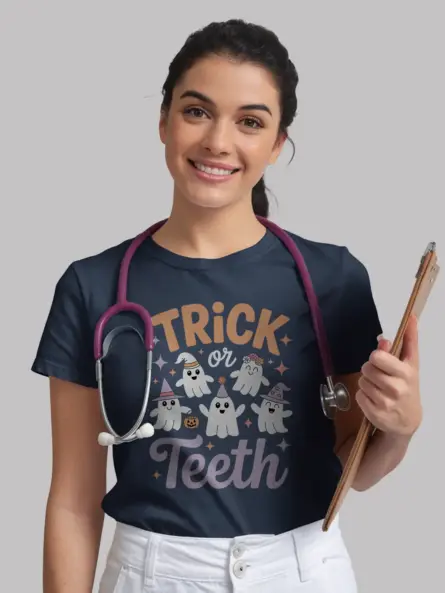 Trick or Teeth Halloween Dental Shirt – Funny & Cute Dentist Tee - Image 9