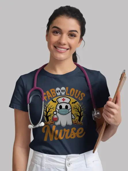Faboolous Halloween Nurse Shirt – Cute Ghost Tee for Nurses - Image 9