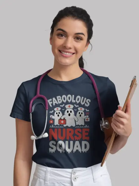 Faboolous Nurse Squad Funny Halloween Nurse T-Shirt for 2025 - Image 9