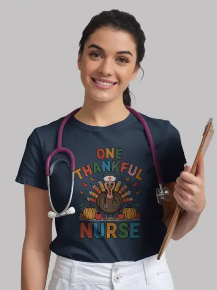 One Thankful Nurse Shirt – Adorable Fall Nurse Appreciation Tee - Image 9