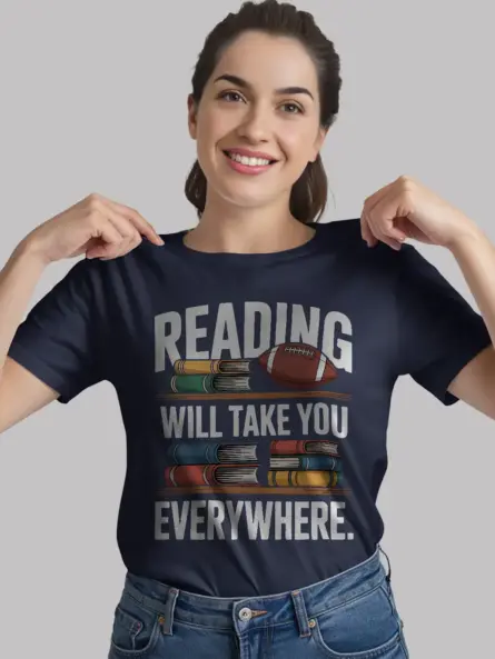 Motivational Student Athlete Reading Shirt – Bold Back to School Tee - Image 9