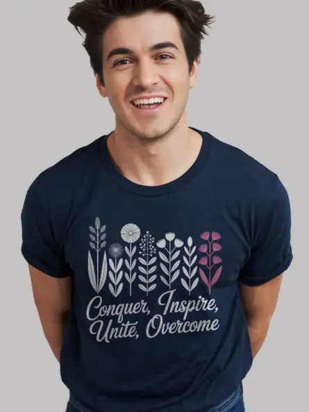 Empowering Breast Cancer Awareness Shirt – Botanical Floral Tee - Image 9