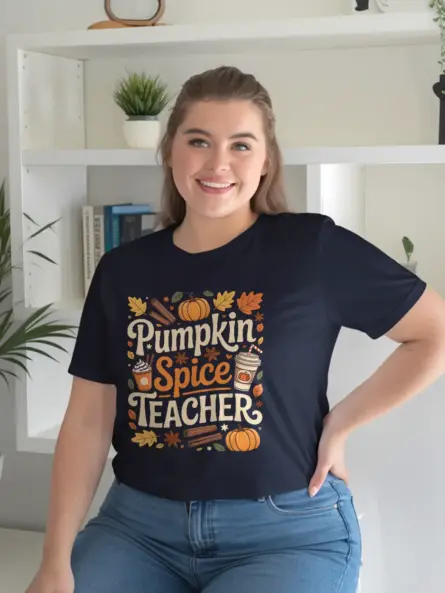 Trendy Pumpkin Spice Teacher Shirt – Cozy Fall Classroom Vibes - Image 9