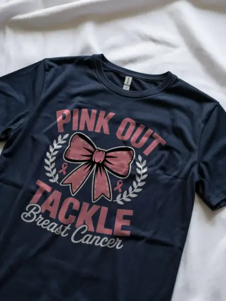 Bold Tackle Breast Cancer Shirt – Pink Out Football Game Tee - Image 8