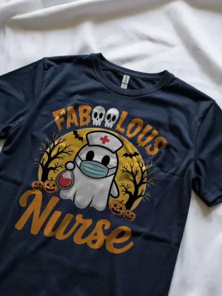Faboolous Halloween Nurse Shirt – Cute Ghost Tee for Nurses - Image 8