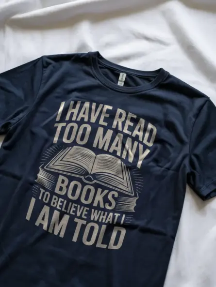 Vintage Books Lover Shirt – Bold Quote Tee for Critical Thinkers - Image 8