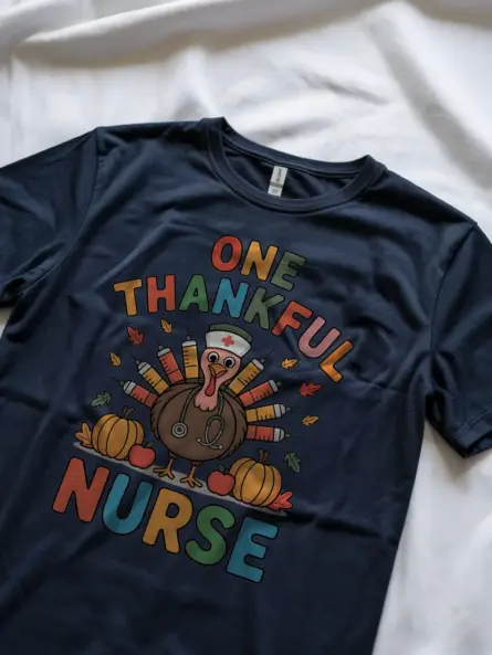 One Thankful Nurse Shirt – Adorable Fall Nurse Appreciation Tee - Image 8