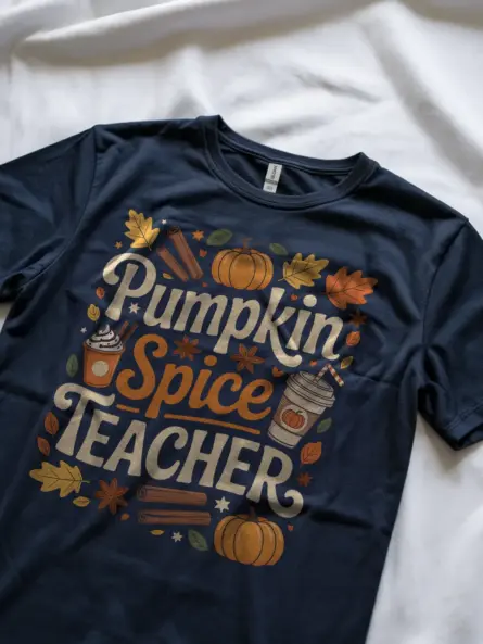 Trendy Pumpkin Spice Teacher Shirt – Cozy Fall Classroom Vibes - Image 8