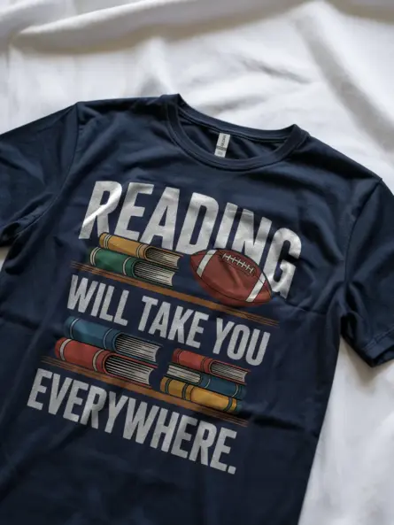 Motivational Student Athlete Reading Shirt – Bold Back to School Tee - Image 8
