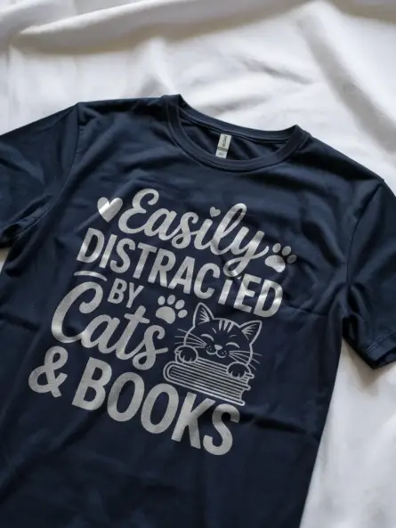Cat Book Shirt – Irresistible Graphic Tee for Cozy Readers - Image 8