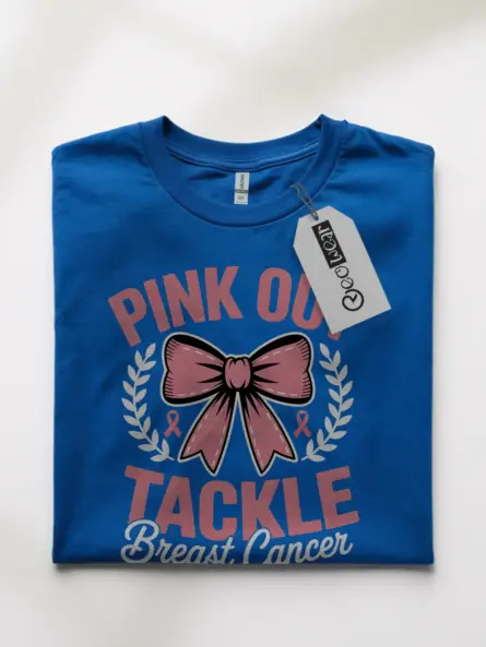 Bold Tackle Breast Cancer Shirt – Pink Out Football Game Tee - Image 10