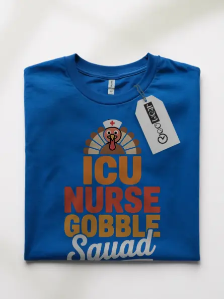 Thanksgiving Nurse Shirt – Funny ICU Gobble Squad Medical Tee - Image 10
