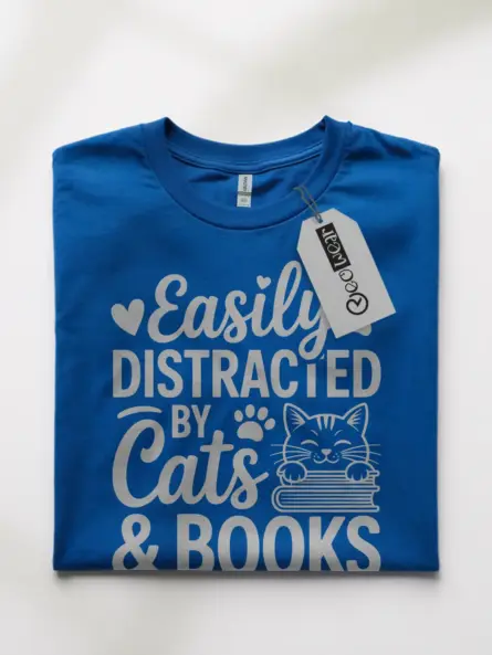 Cat Book Shirt – Irresistible Graphic Tee for Cozy Readers - Image 10
