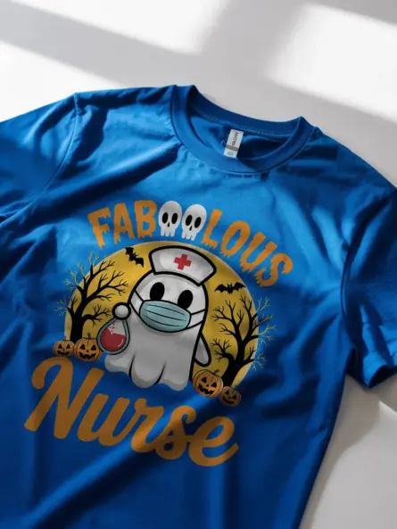 Faboolous Halloween Nurse Shirt – Cute Ghost Tee for Nurses - Image 11