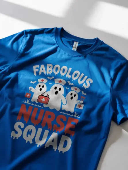 Faboolous Nurse Squad Funny Halloween Nurse T-Shirt for 2025 - Image 11