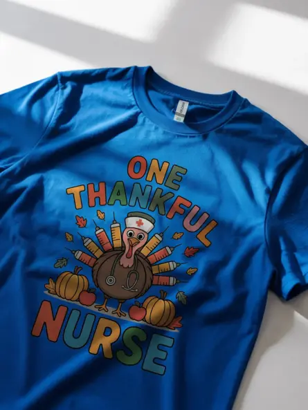 One Thankful Nurse Shirt – Adorable Fall Nurse Appreciation Tee - Image 11