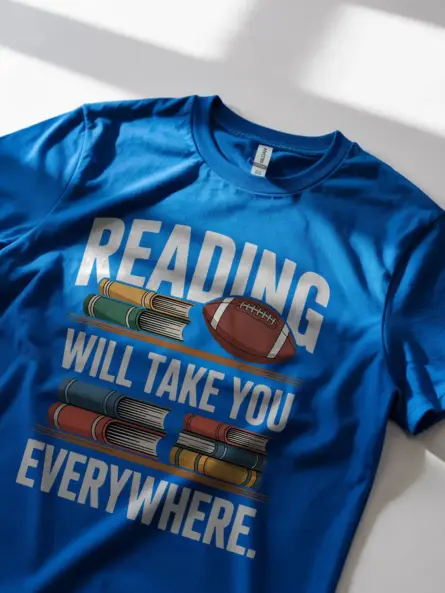 Motivational Student Athlete Reading Shirt – Bold Back to School Tee - Image 11