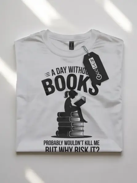 Bold Book Lover Shirt – Funny Reading Quote Tee for Girls - Image 10