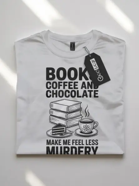 Witty Dark Academia Book Lover T-Shirt – Cozy Goth Humor - Image 10