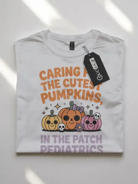 Pediatric Nurse Halloween T-Shirt – Cute Pumpkin Fall Top - Image 10