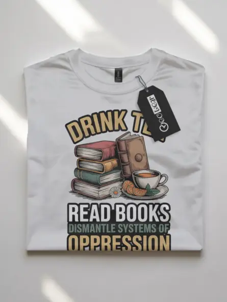 Empowering Activist Book Lover T-Shirt – Read, Resist, Rise Up - Image 10
