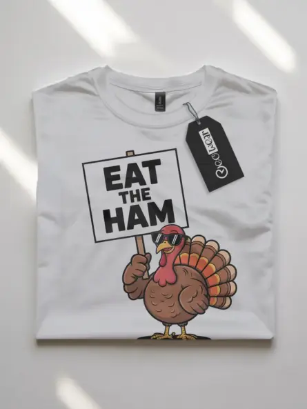 Funny Thanksgiving Shirt – Bold & Hilarious “Eat The Ham” Tee - Image 10