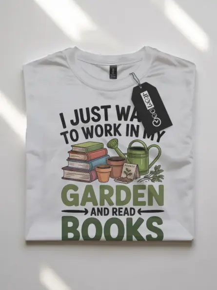 Cozy Garden and Reading T-Shirt – Perfect Gift for Bookish Gardeners - Image 10