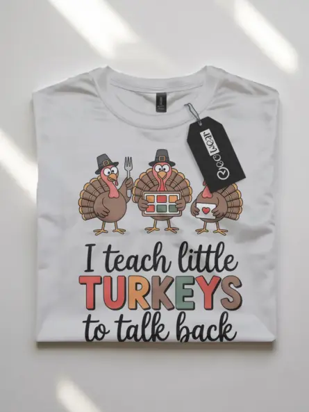 Thanksgiving Speech Therapy Shirt – Funny “Little Turkeys” SLP Tee - Image 10