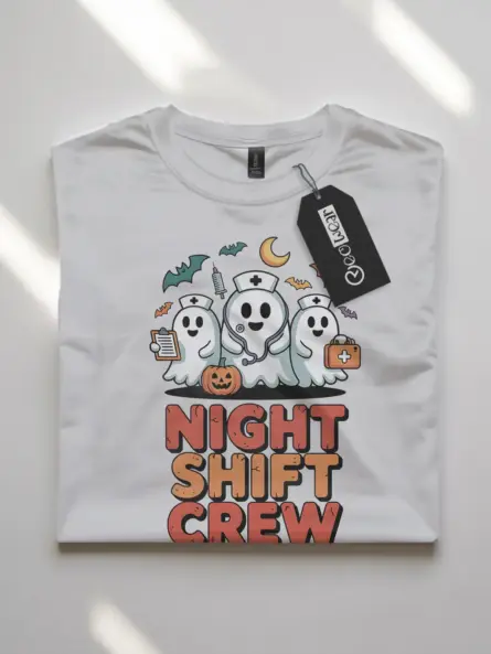 Funny Night Shift Nurse Shirt – Spooky Cute Halloween Tee - Image 10