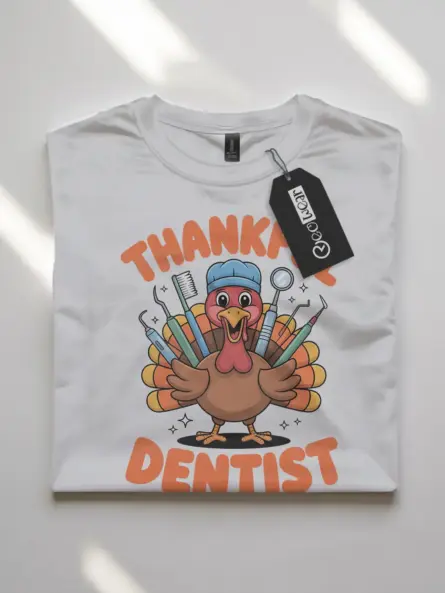 Funny Thankful Dentist T-Shirt – Cute Holiday Gift for Hygienists - Image 10