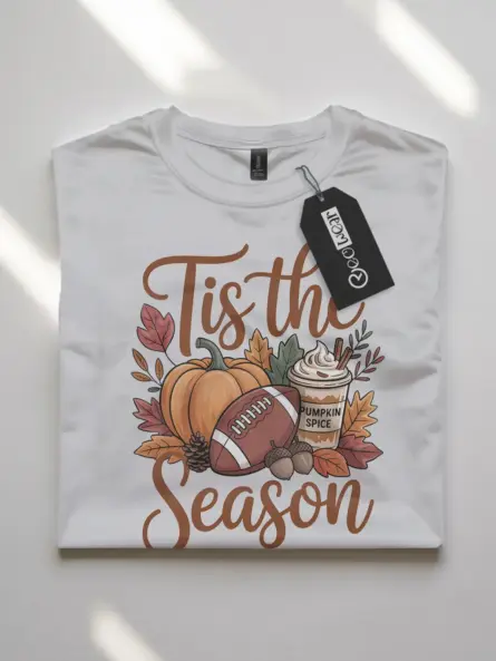 Cozy Fall T-Shirt – Cute Pumpkin Spice & Football Season Tee - Image 10