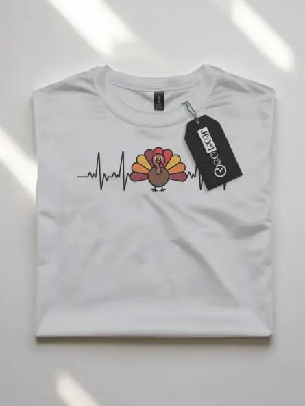 Thanksgiving Medical Shirt – Cute Turkey Heartbeat Tee for Nurses & Doctors - Image 10