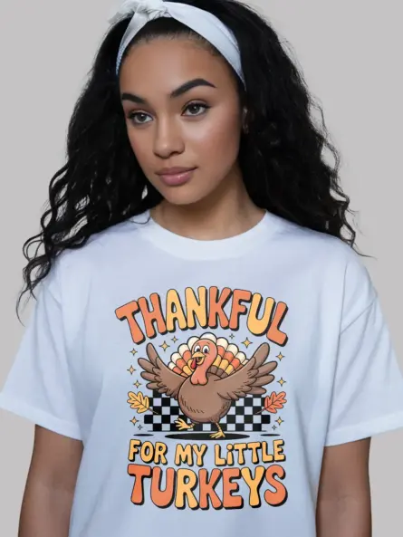 Thankful Turkey Shirt Kids – Cute Fall Top for Teachers & Moms - Image 12
